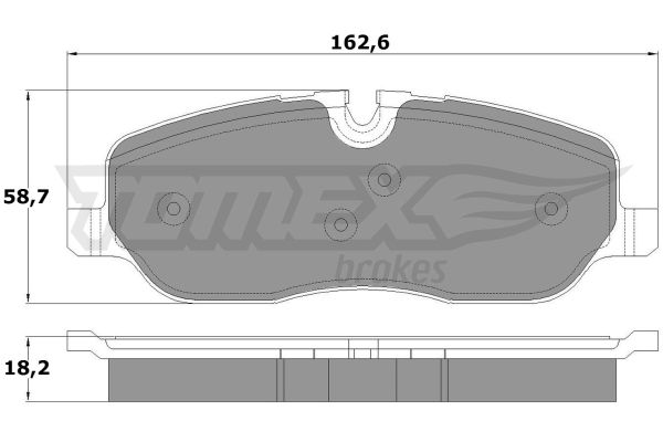 TOMEX BRAKES Комплект тормозных колодок, дисковый тормоз TX 17-71